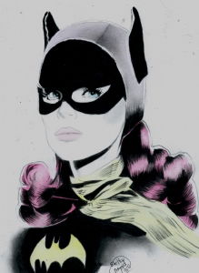 Yvonne Craig 1966 Batgirl Painting , in ken branch's Ken Branch painted  art! Comic Art Gallery Room