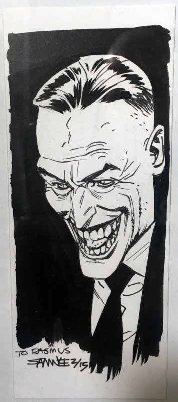 The Joker, in Rasmus Skov Lykke's Chris Samnee Comic Art Gallery Room