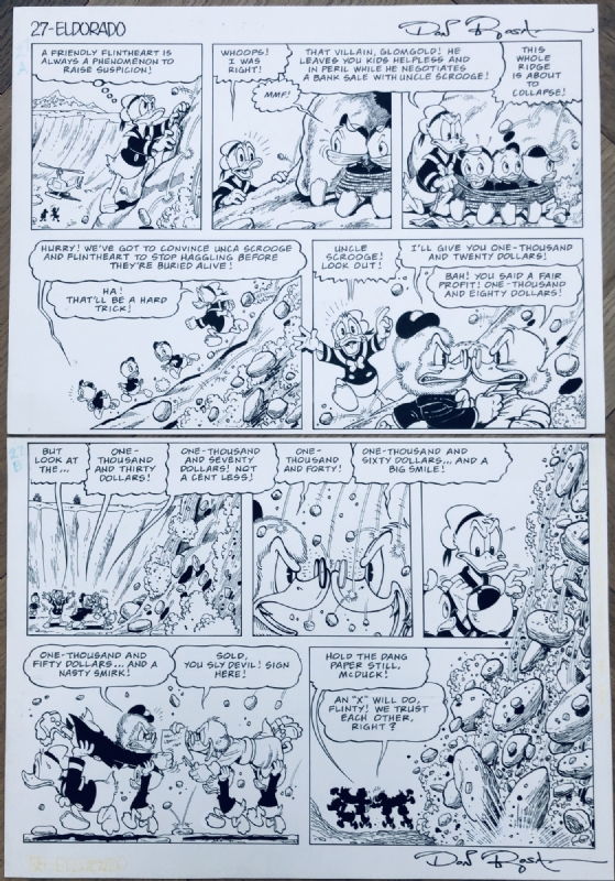 SIGNIERT THE LAST LORD OF ELDORADO SIGNED DON ROSA LITHOGRAFIE LITHOGRAPH 