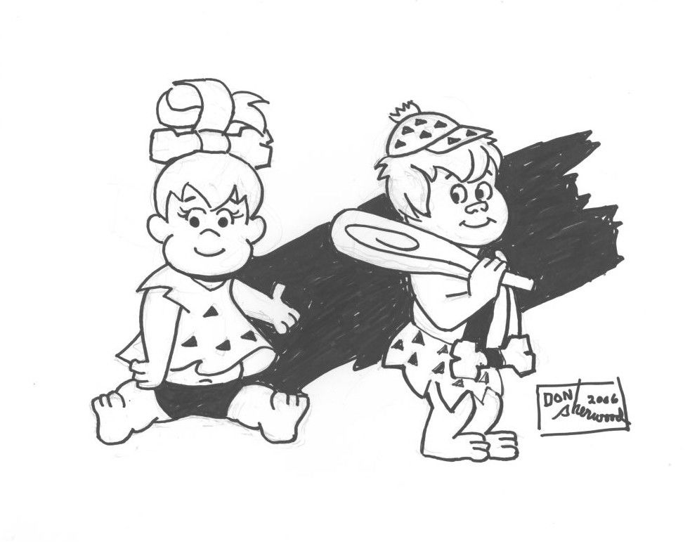 Pebbles And Bam Bam In Thecomicbookcowboys Don Sherwood Comic Art Gallery Room 1212