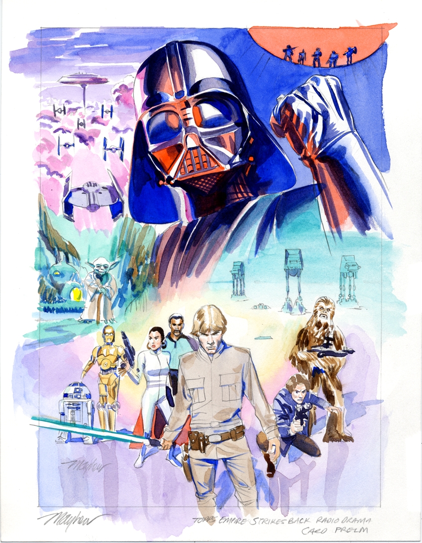 Mike Mayhew Original Topps 2015 STAR WARS ILLUSTRATED: THE EMPIRE STRIKES  BACK Painted Prelim, in Mike Mayhew's STAR WARS ART Comic Art Gallery Room