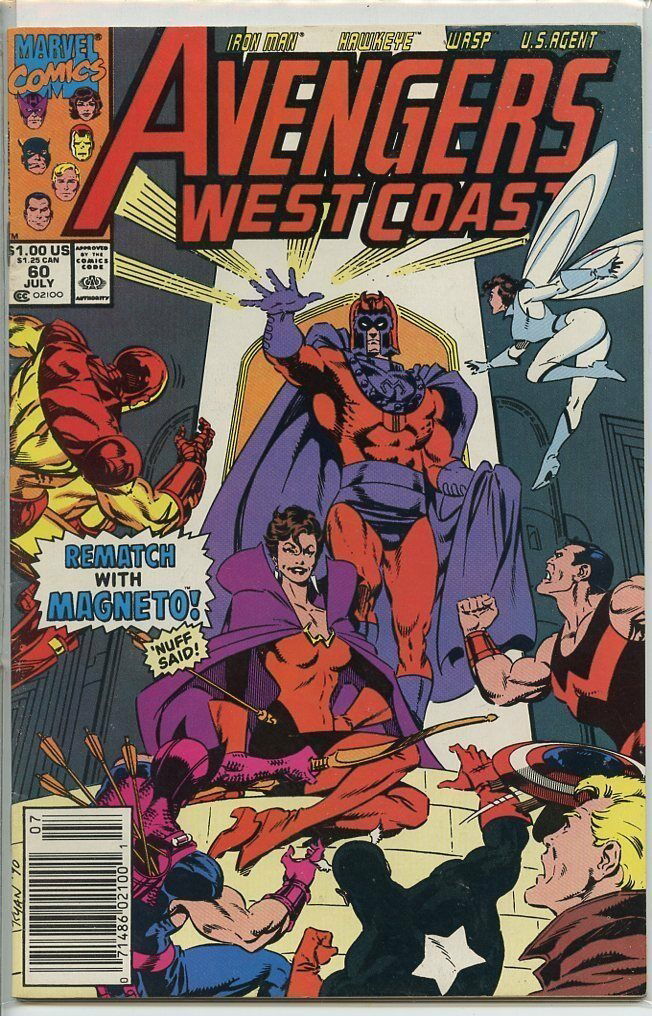 Avengers West Coast #60 Cover By Paul Ryan, 1990 -- Ft. Magento 