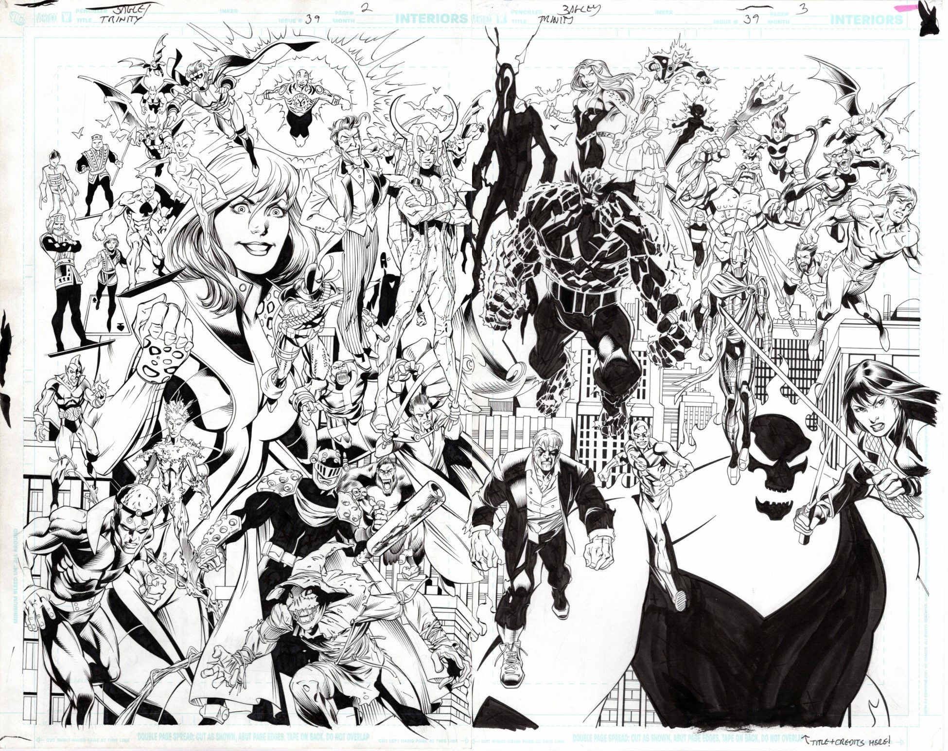 Trinity #39 TITLE DPS by Bagley/Thibert, 2009 -- TONS of DC Villains ...