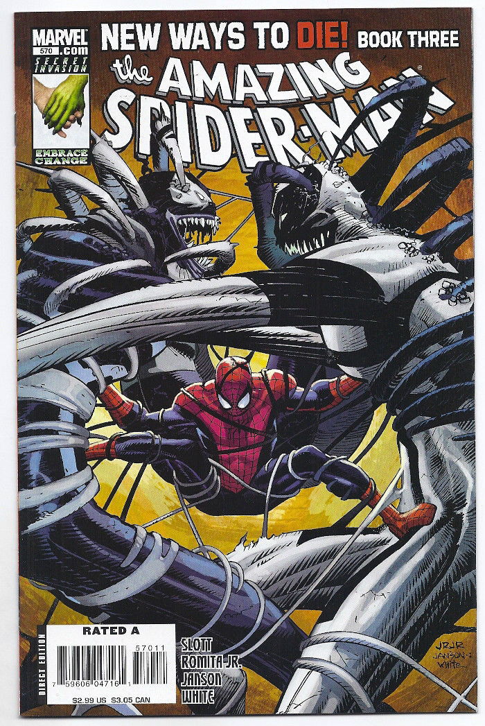 Amazing Spider-man #570 Cover By John Romita Jr. & Klaus Janson, 2008 