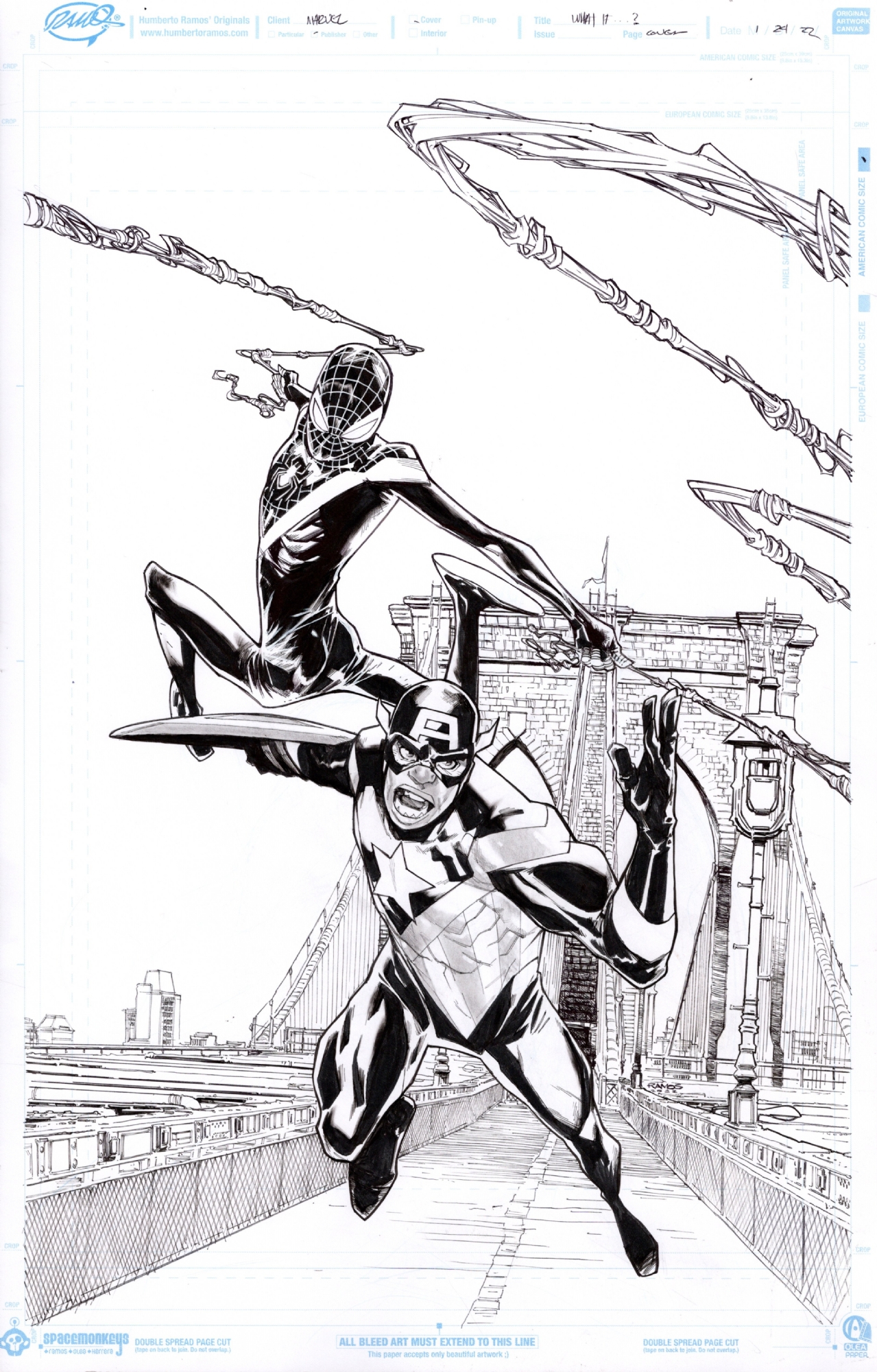 Poster Spiderman Dessin Style Super Hero Comics wall art - A4