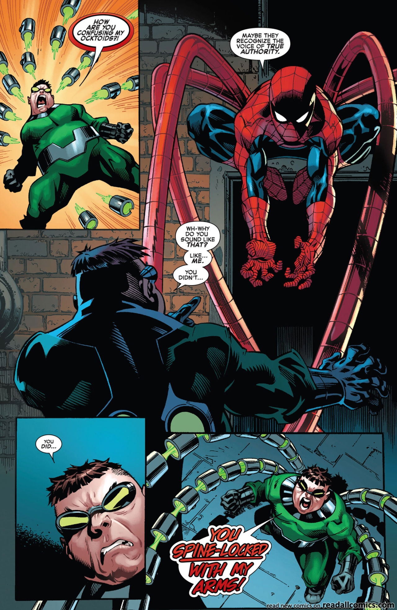 Spidey-Ock Confronts Doc Ock! --- Amazing Spider-Man Vol 6 #30 Pg 8 ...