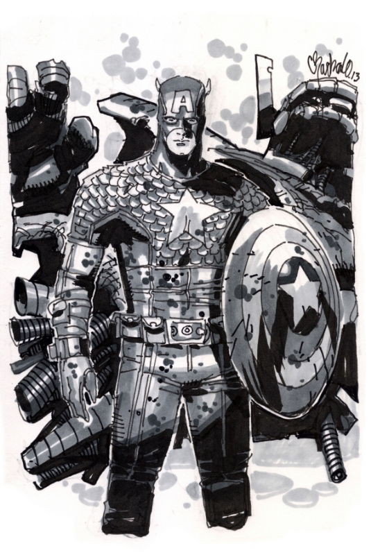 Captain America, in Seb F.'s Chris Bachalo Comic Art Gallery Room