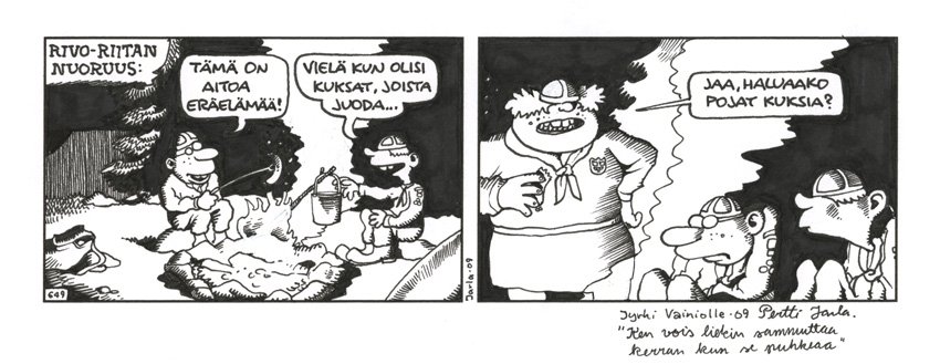Pertti Jarla, Fingerpori -daily #649, in Jyrki Vainio's Finnish art - Daily  strips 2 - newer Comic Art Gallery Room