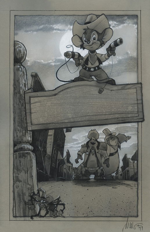 Drew Fievel Goes West Comp 1991 In Jyrki Vainios Drew Struzan Comic Art Gallery Room 6210