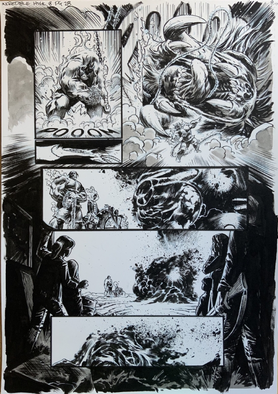 Incredible Hulk #8 p18 - Massive Monster Kill with Ghost Rider '44! Comic Art
