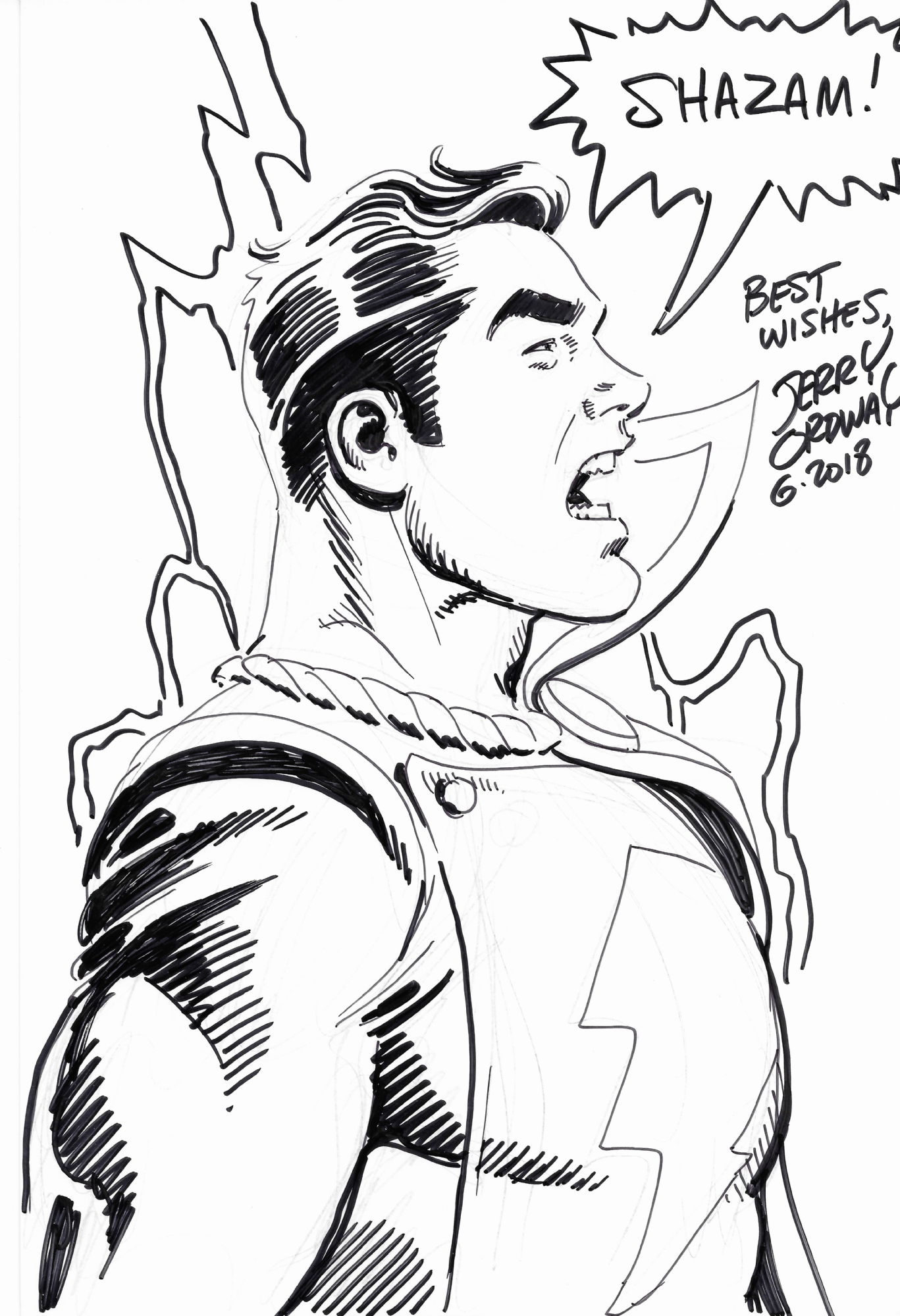 Captain Marvel by Jerry Ordway, in Little John's Captain Marvel (Shazam ...