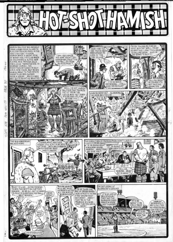 HOTSHOT HAMISH - TIGER 24th NOV 1979 Comic Art