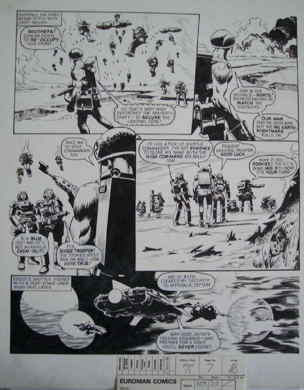 2000AD PROG 392 PG 7 - ROGUE TROOPER - CAM KENNEDY, in Mike Holman's ...