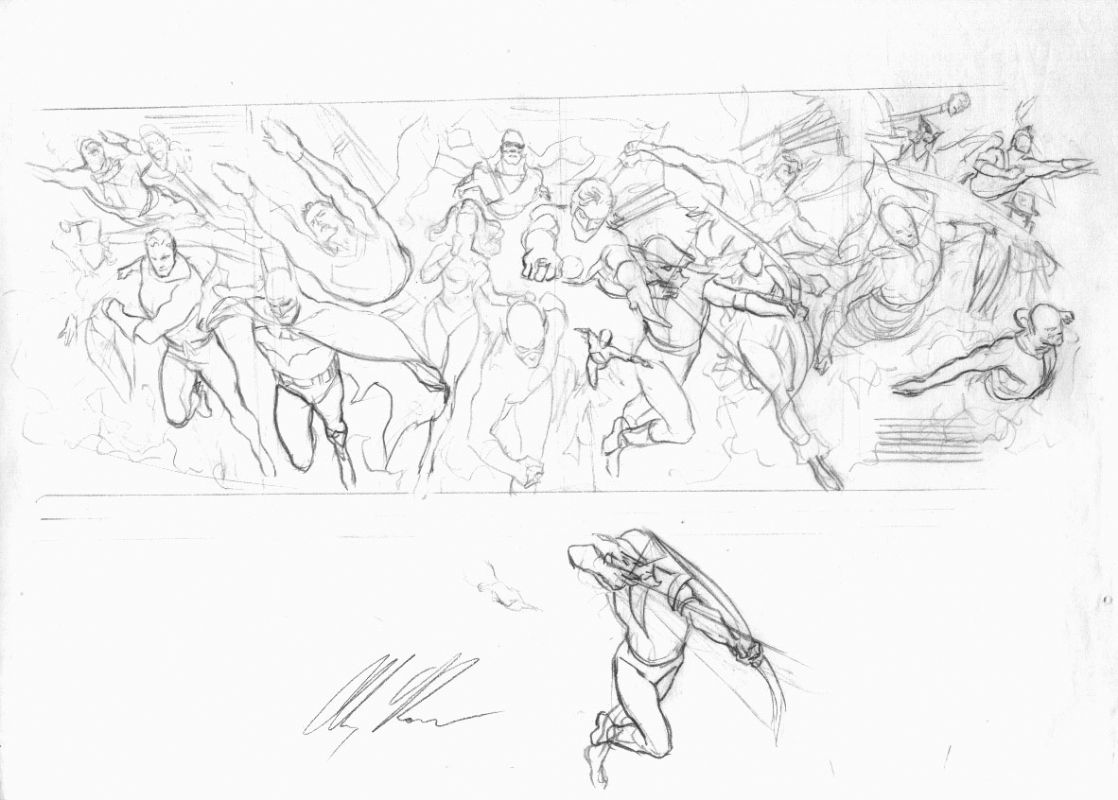 Justice League Prelim Liberty And Justice Perfect Alliance In James Fletcher S Alex Ross