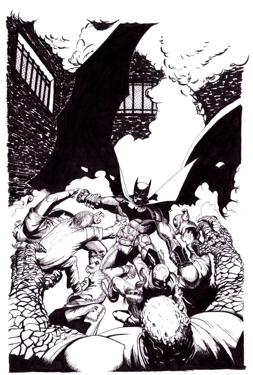 Batman 1 Cover Recreation From Greg Capullo Art In Al Malkier S Recreation Comic Art
