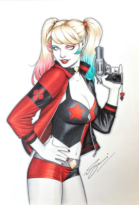 Sami Basri Harley Quinn In Alex Ls Commissions Pin Ups Comic Art Gallery Room 9242