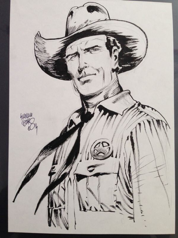 Tex Willer, in Stefano Grosso's CESTARO Gianluca Comic Art Gallery Room