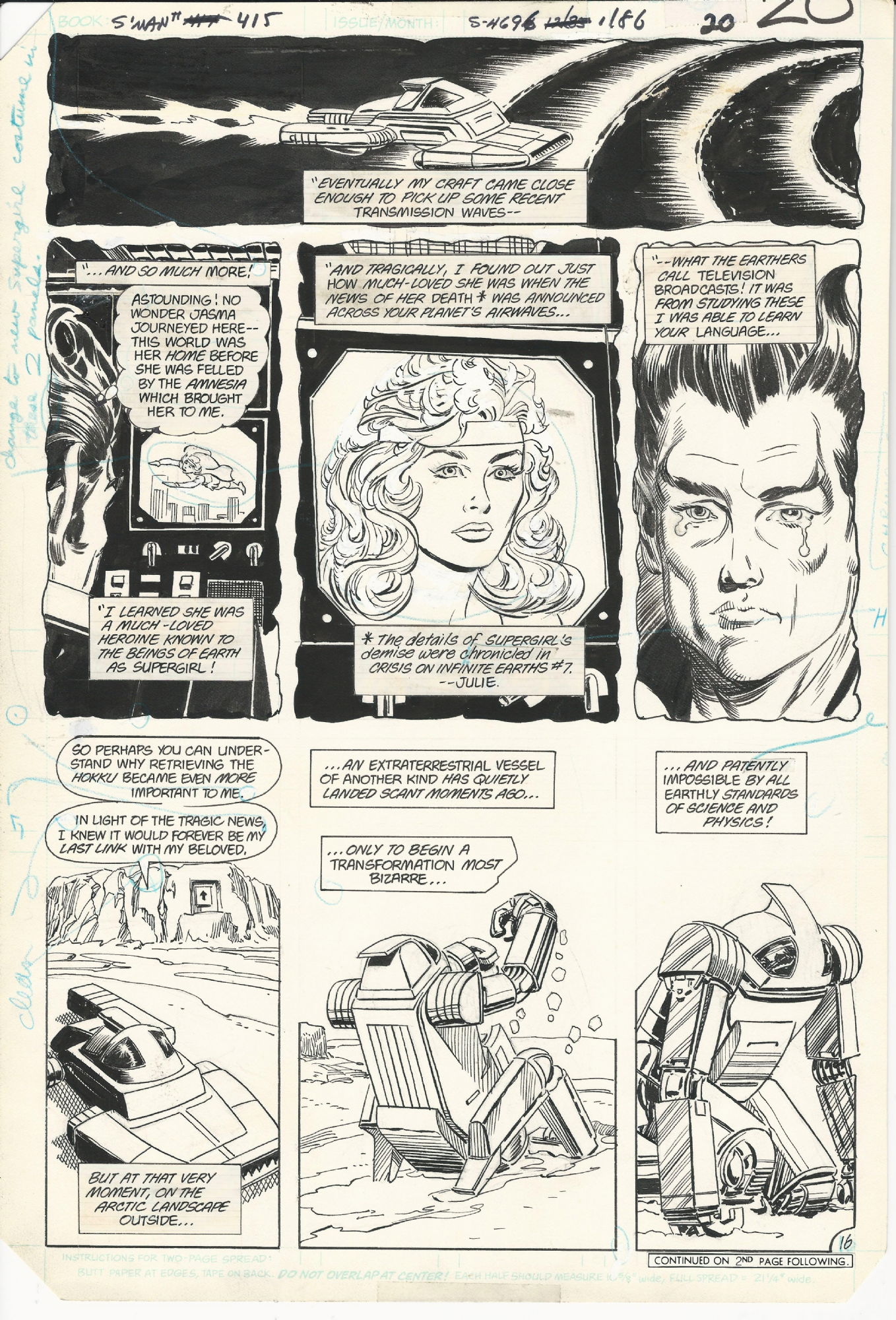 Superman 415 page 16, in Miki Annamanthadoo's Supergirl art Comic Art ...