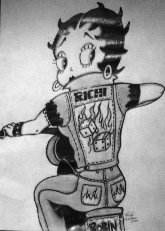 Betty Boop In Richi Wilson S Richi Pencil Work Comic Art Gallery Room