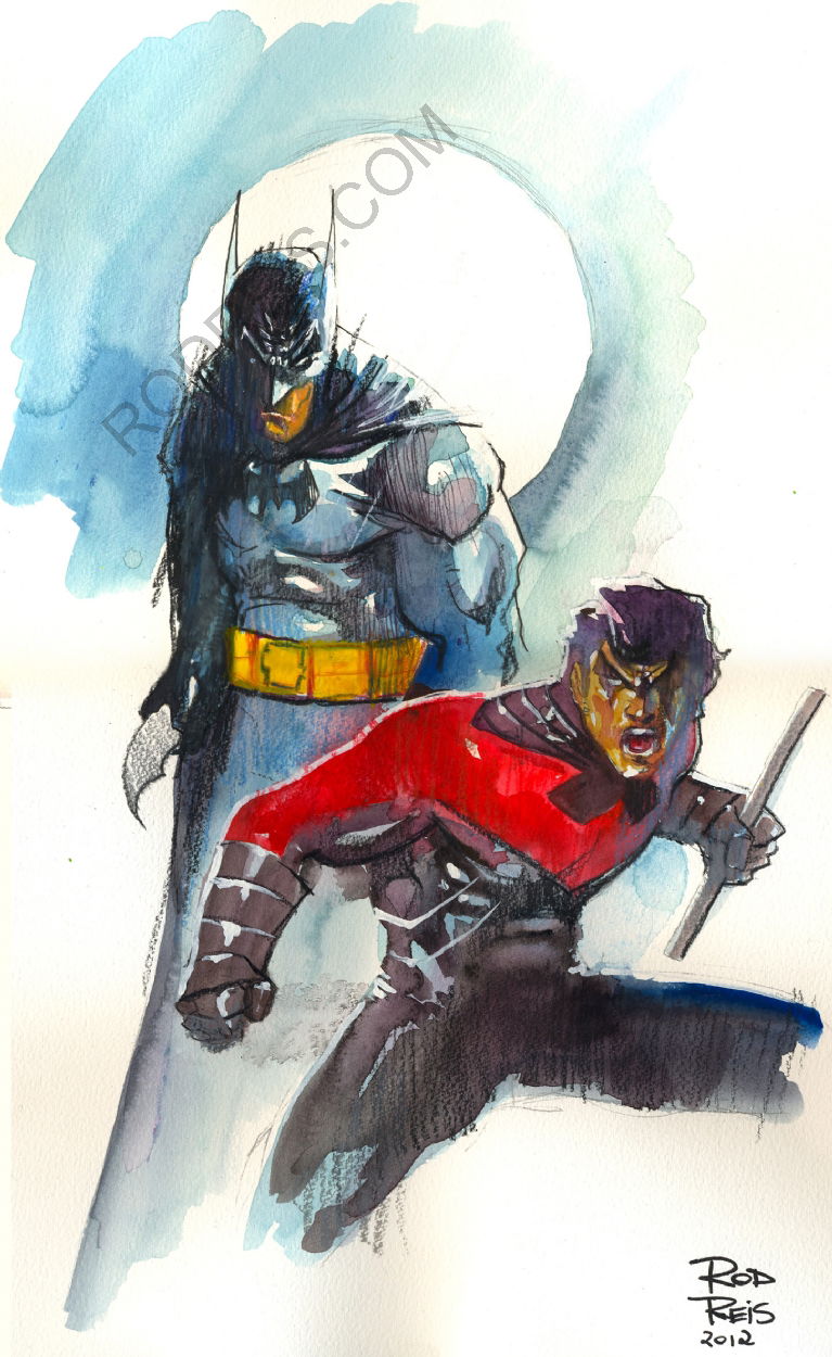 Batman And Nightwing, In Rod Reis's Commissions And Artwork Comic Art ...