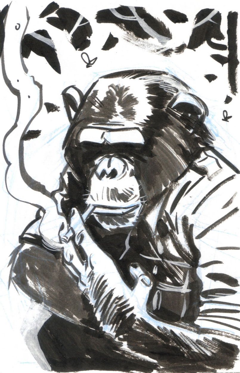 Chimp soldier by Brahm Revel, in Michael Conde's Various Comic Art ...