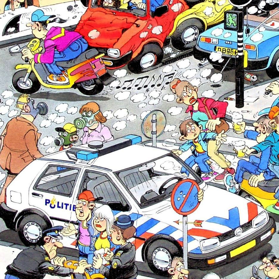 1996 - Politie Amsterdam - Verkeerschaos/ Traffic chaos (Illustration ...