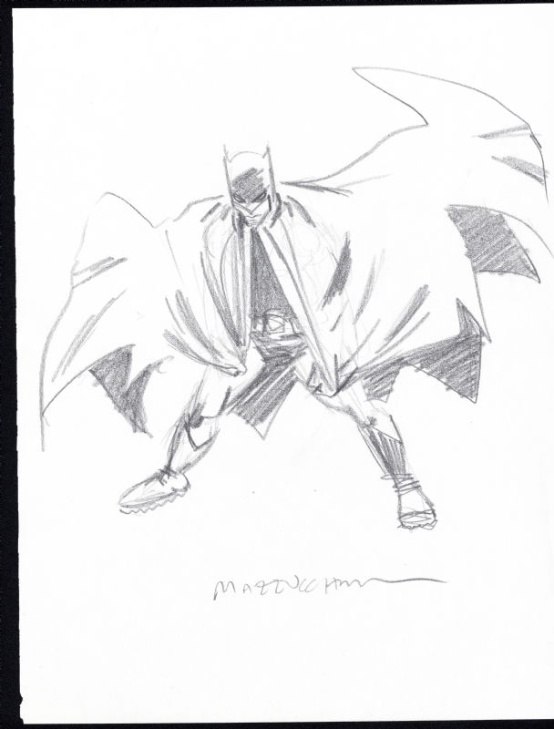 David Mazzucchelli Batman Sketch, in Jimmy Linguini's My Stuff Comic Art  Gallery Room