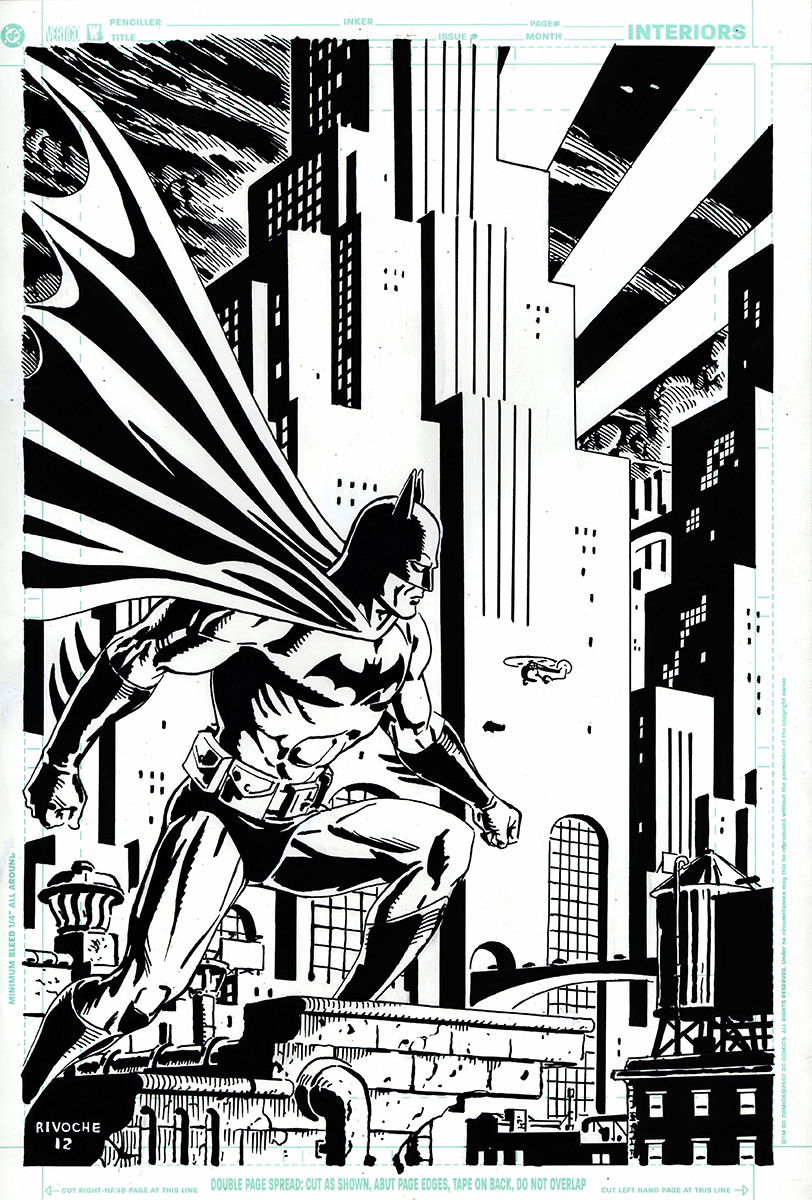 Rooftops Of Gotham In Paul Rivoche S Commissions Pinup Art Comic Art Gallery Room