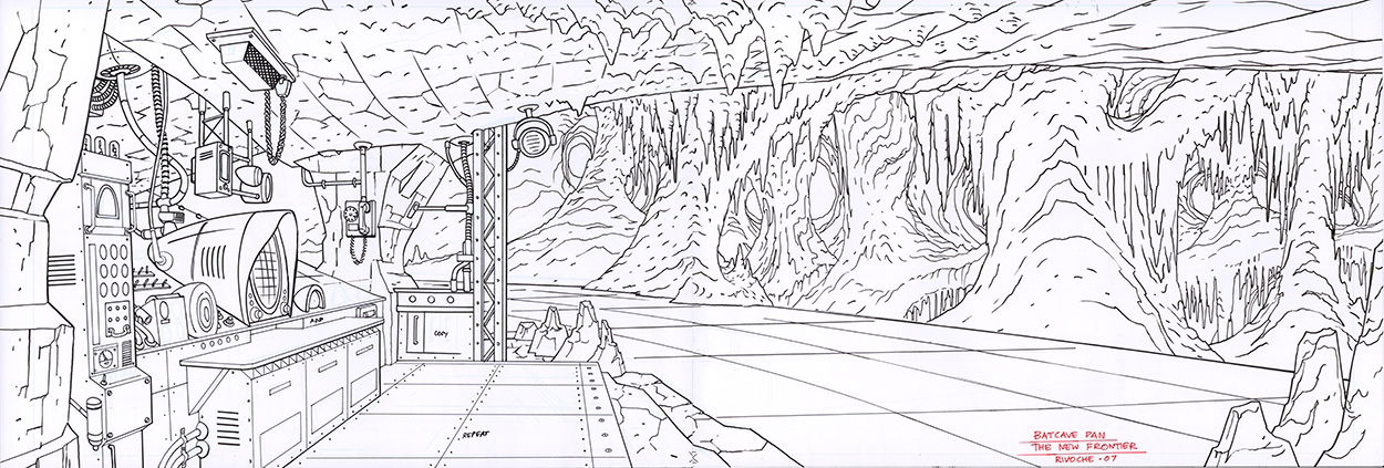 The New Frontier Batcave Pan In Paul Rivoche S Animation Artwork Comic Art Gallery Room