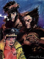Jim Lee - Jubilee, Gambit, Wolverine Comic Art