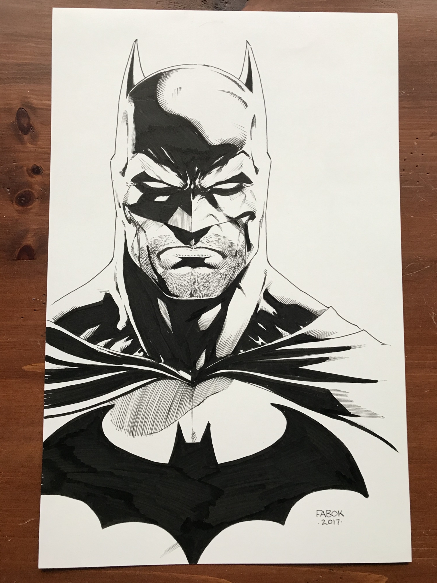 Batman by Jason Fabok, in Jeffrey Freshcorn's Commissions and Sketches  Comic Art Gallery Room