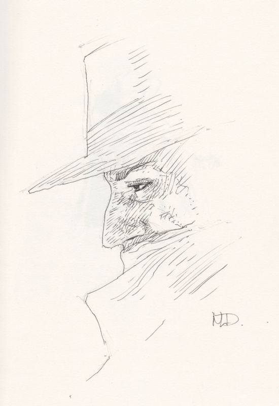 Mike Dowling The Shadow In Alan Hendersons The Shadow Sketchbook Volume 5 Comic Art