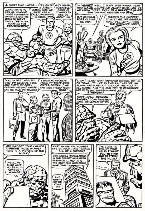 Fantastic Four #12 Stat sheet page 05, in Siggy's Art Dust's Fantastic