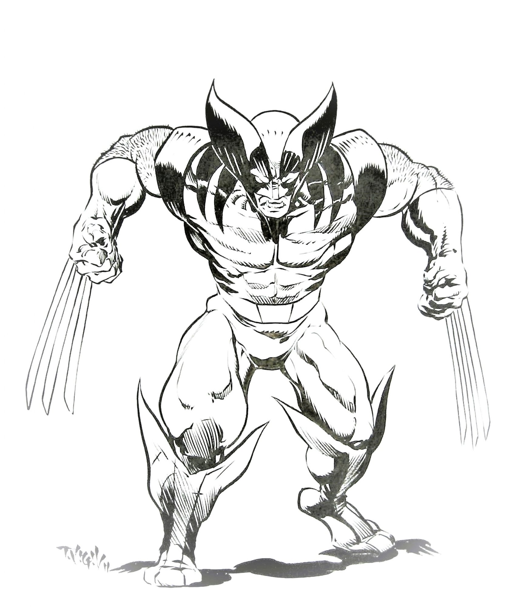 Wolverine, in Siggy's Art Dust's Tim Vigil Art Comic Art Gallery Room
