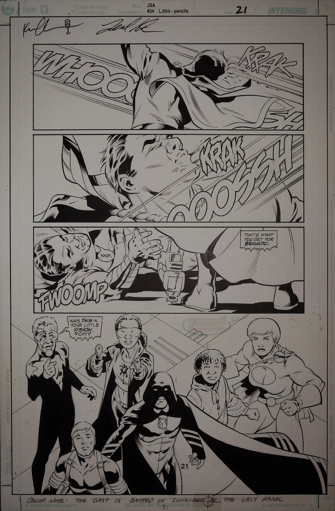 JSA 34 page 21, in Razorback Fan's JSA (1999) Pages Comic Art Gallery Room