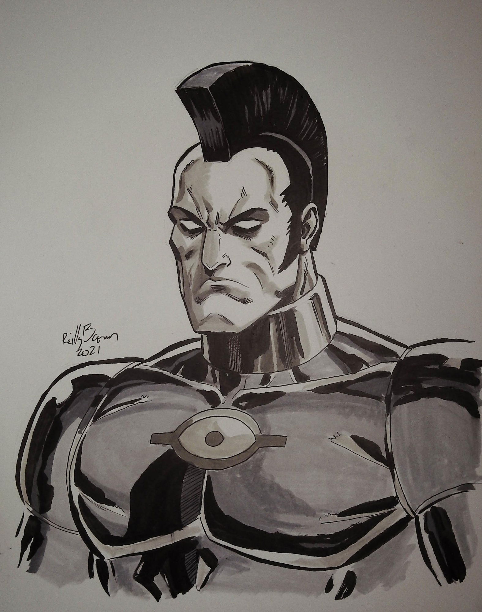 Omac In Razorback Fans Dc Commissions Comic Art Gallery Room 0894