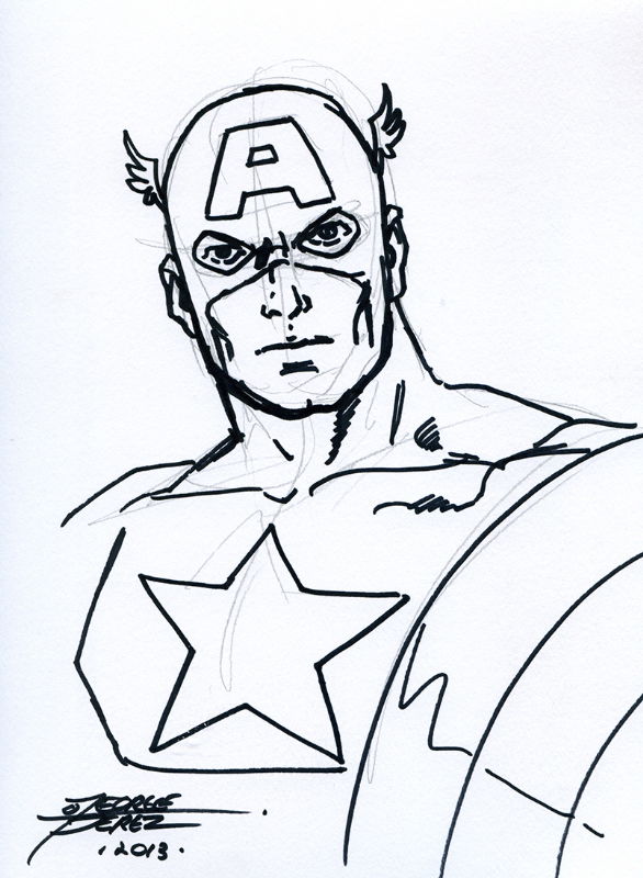 Captain America by George Perez LSCC14, in Andreas Pefanis's Convention ...