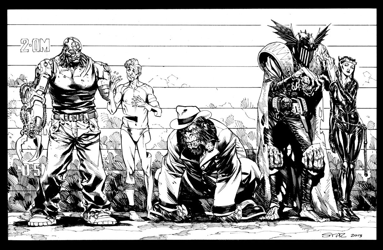 2000 ad line-up - Staz Johnson, in Chief Stride's Identity Parades ...