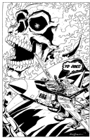 Ghost Rider in a...G.I. Joe Skystriker - Rod Whigham Comic Art