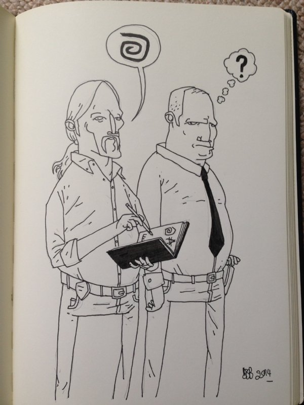 Dean Beattie True Detective Rust Cohle And Marty Hart Convention Sketch In Adam Bs 