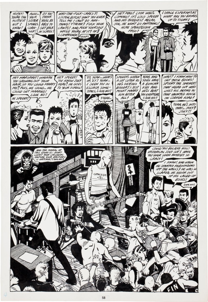 Love and Rockets #1 page 4 by Jaime, in Albert Moy's Jaime