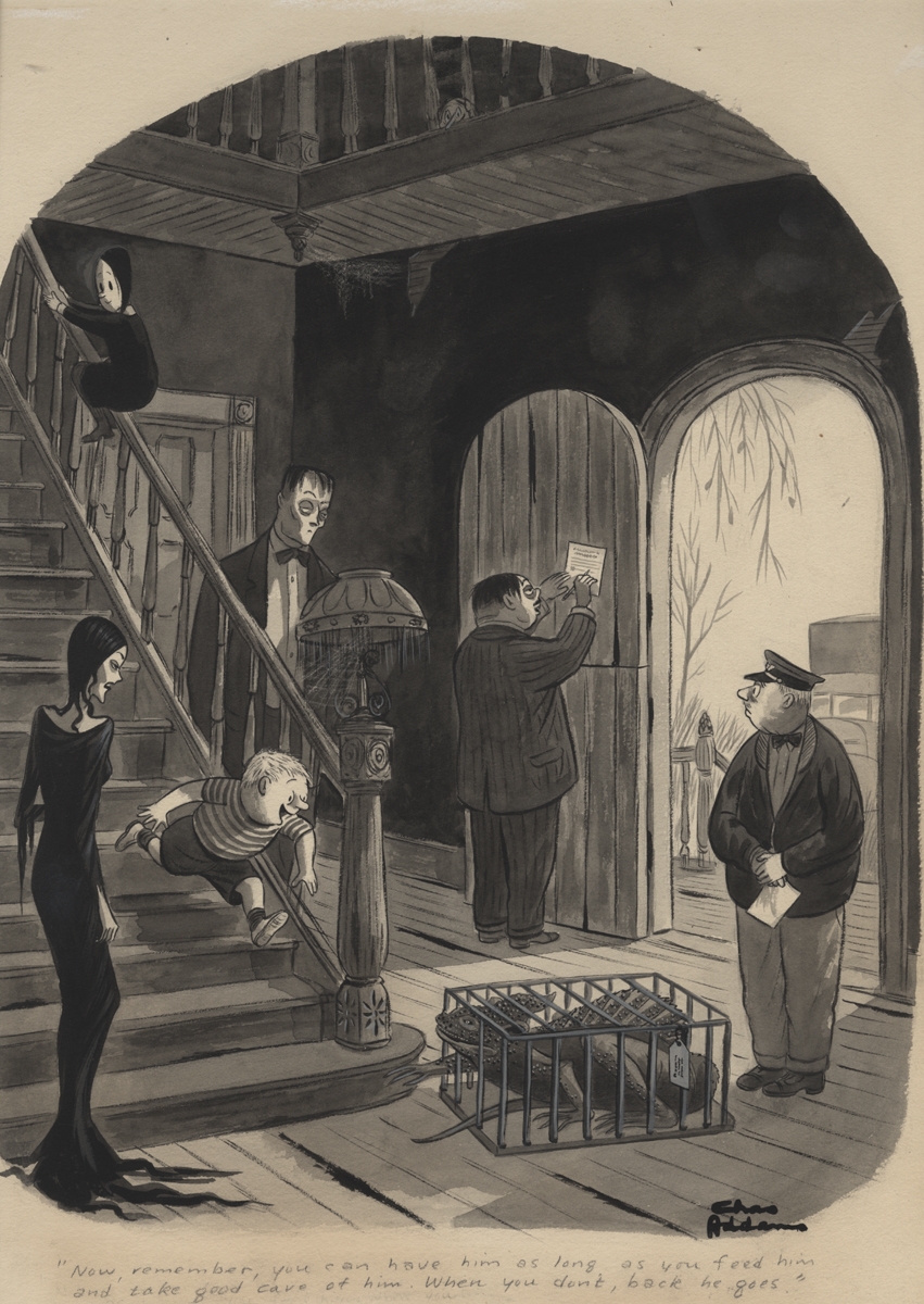 Addams Family, in Albert Moy's Charles Addams Comic Art Gallery Room