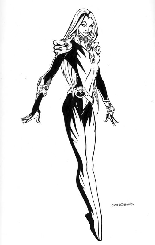 Songbird By Mark Bagley In Royce Foo S Mark Bagley Comic Art Gallery Room