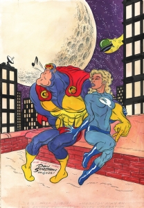 Megaton Man #4 Cover Recreation (2021), Comic Art