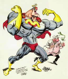 Golden Age Megaton Man (Uncle Farley Phloog) and Rex Rigid (1987), Comic Art