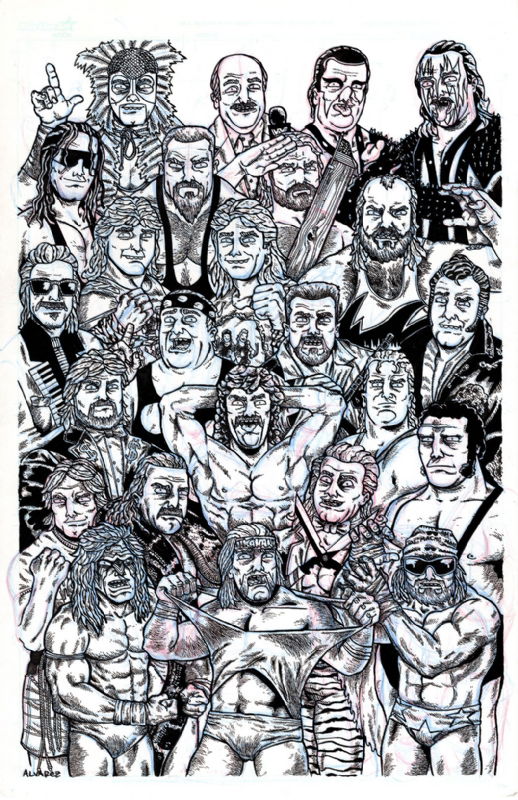 WWF 80s Roster, in Shawn Kirkham's Misc Artwork Comic Art Gallery Room