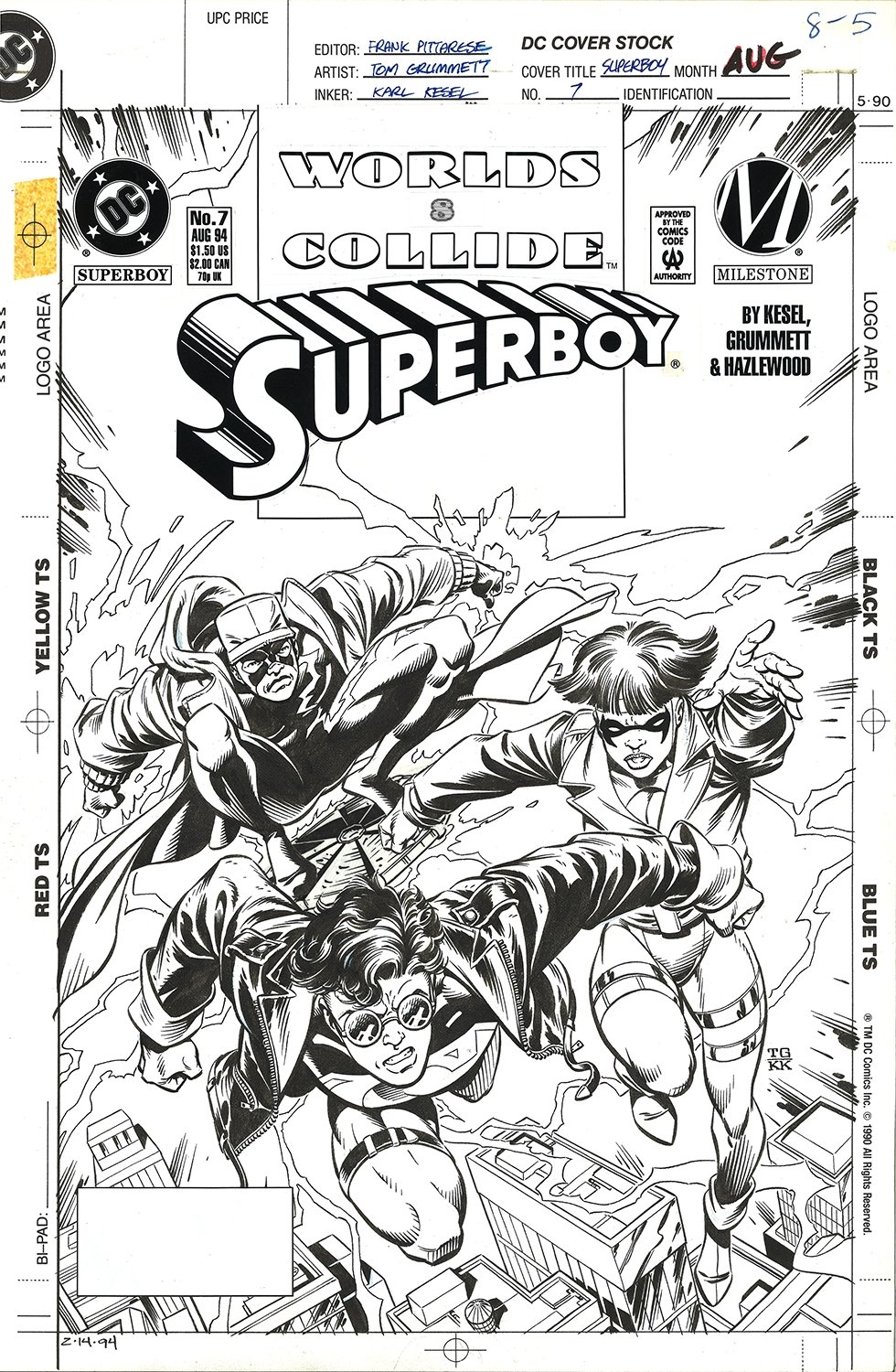 Superboy 7 Cover Tom Grummett In Cartoon Fanboys Tom Grummett Comic Art Gallery Room 3161