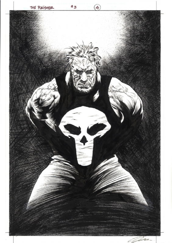 Sold Punisher Max Issue Page Sold In Steve Burdo S Sold Comic Art Gallery Room