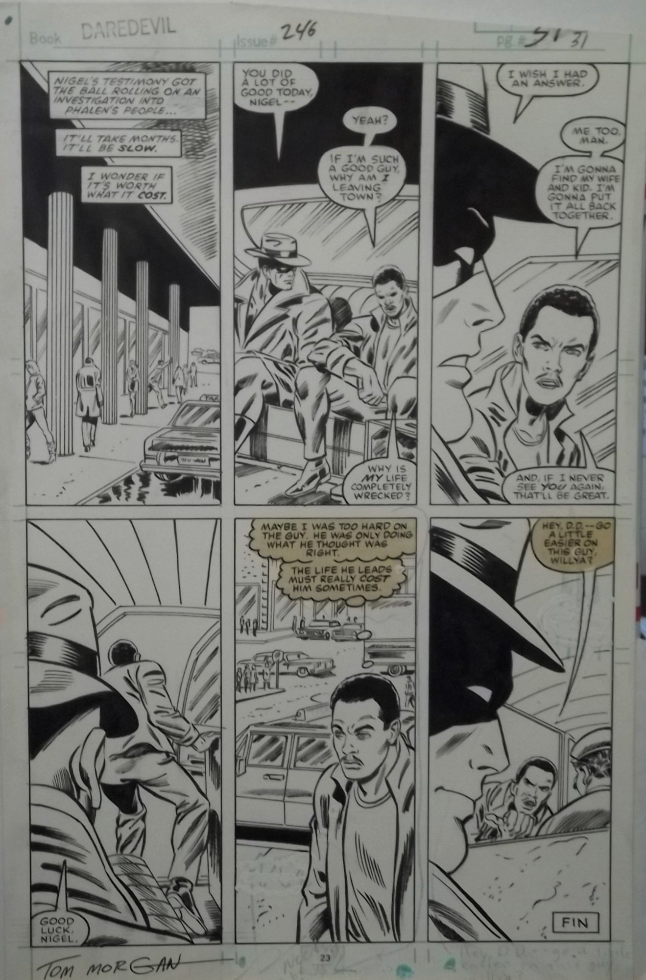Marvel Daredevil # 246 Page 23 End Page, in Kenneth Gagnon's My Wife's ...