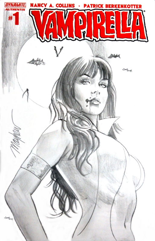 Mike Mayhew Vampirella Sketch Cover, in Phil Weiss's Vampirella 